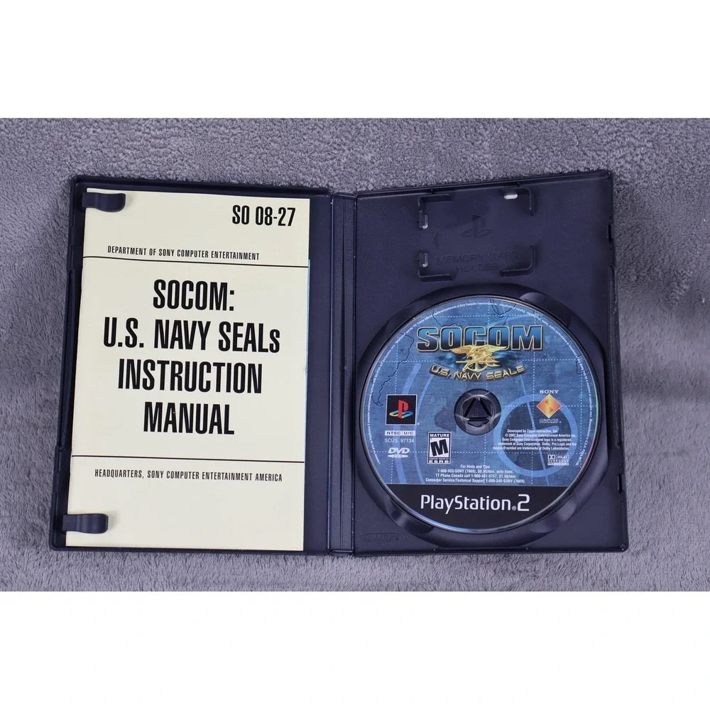 SOCOM U.S. Navy SEALs Sony PlayStation 2 PS2 Video Game Sony M NTSC-U/C Shooter